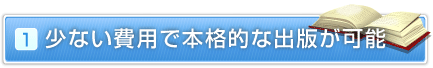 少ない費用で本格的な出版が可能